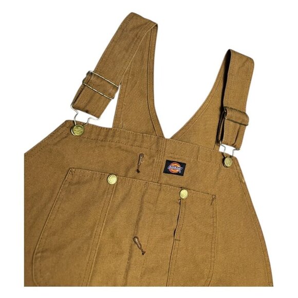 DICKIES Wheat Brown OVERALLS Coveralls Work Wear Mechanic Carpenter Pants 40x32 - Picture 3 of 7